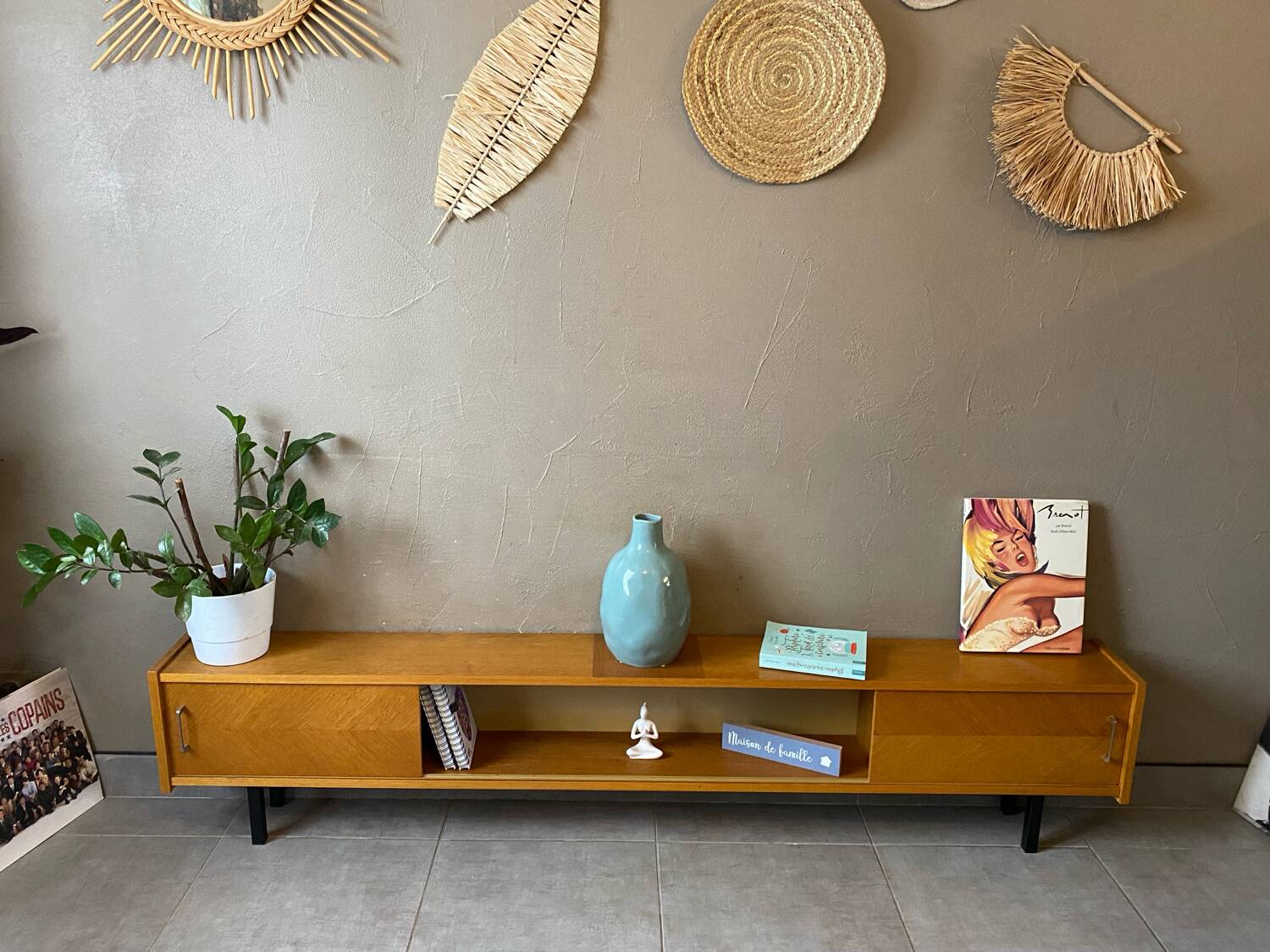 Vintage wooden sideboard (shallow)
