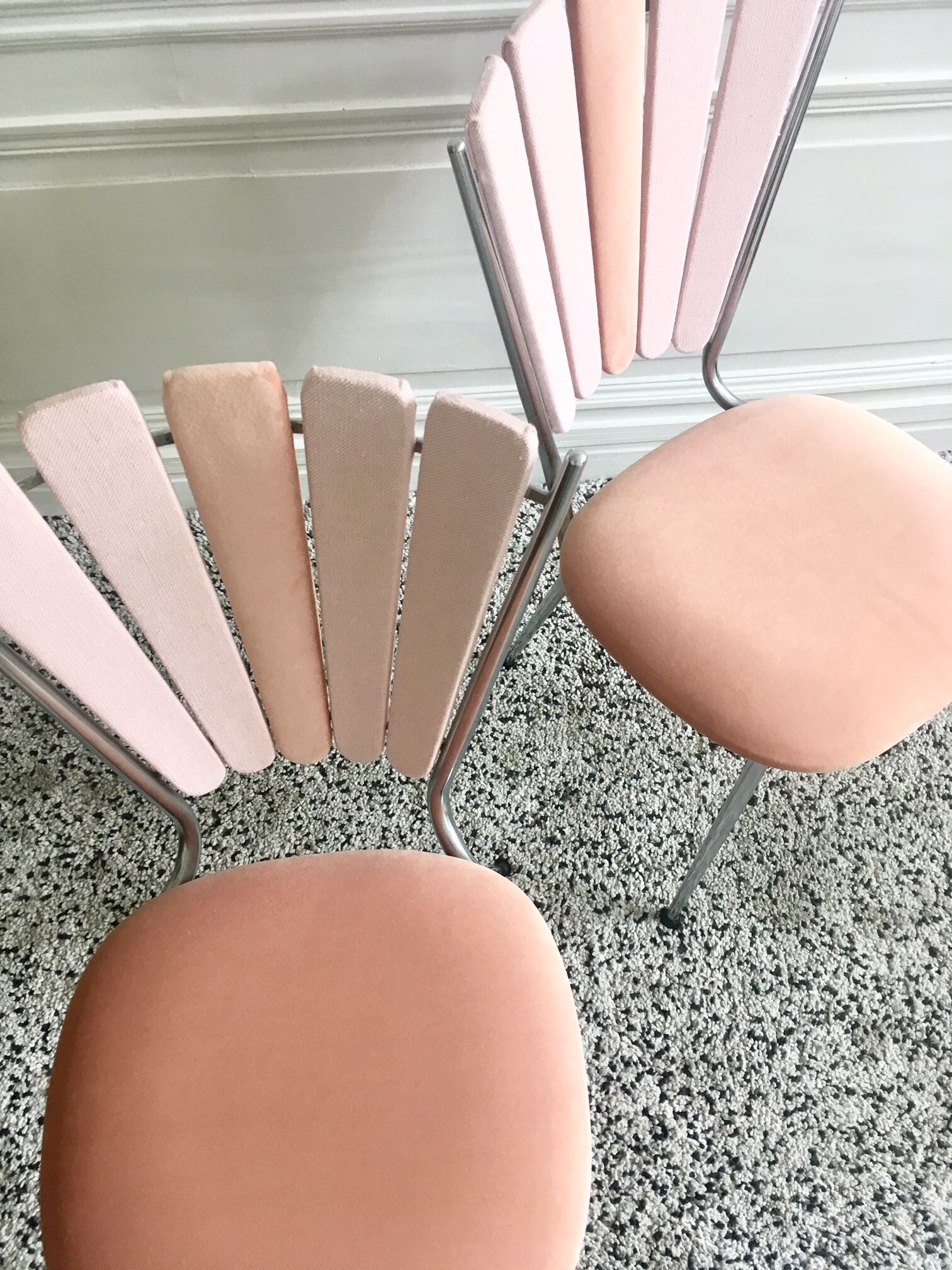 restored vintage "petal" chairs