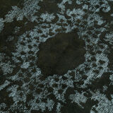 Hand-knotted vintage turkish 1980s 157 cm x 269 cm black rug