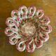 Antique White & Pink Openwork Braided Ceramic Barbotine Cup Vintage