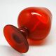 Vase, mid-century modern, red glass, designed by J. Słuczan-Orkusz, Poland, 1970s
