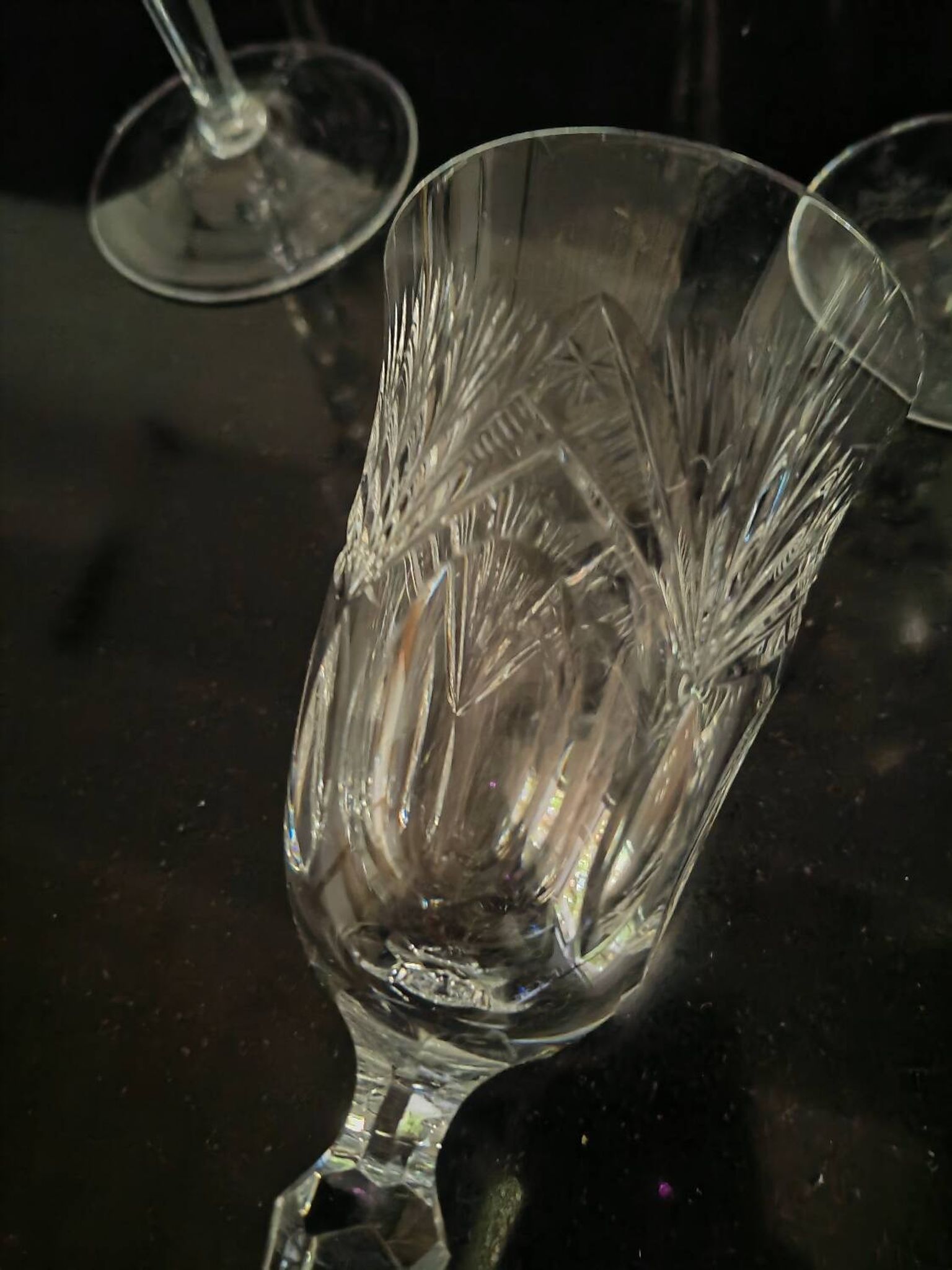Cut Champagne flutes