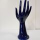 Hand baguier in navy blue faience