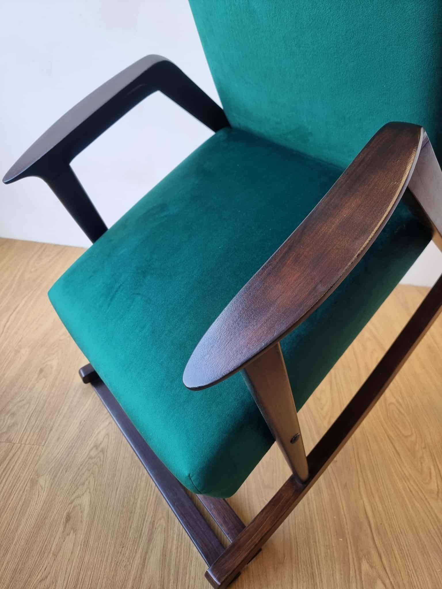 Chaise à bascule vintage des années 50.