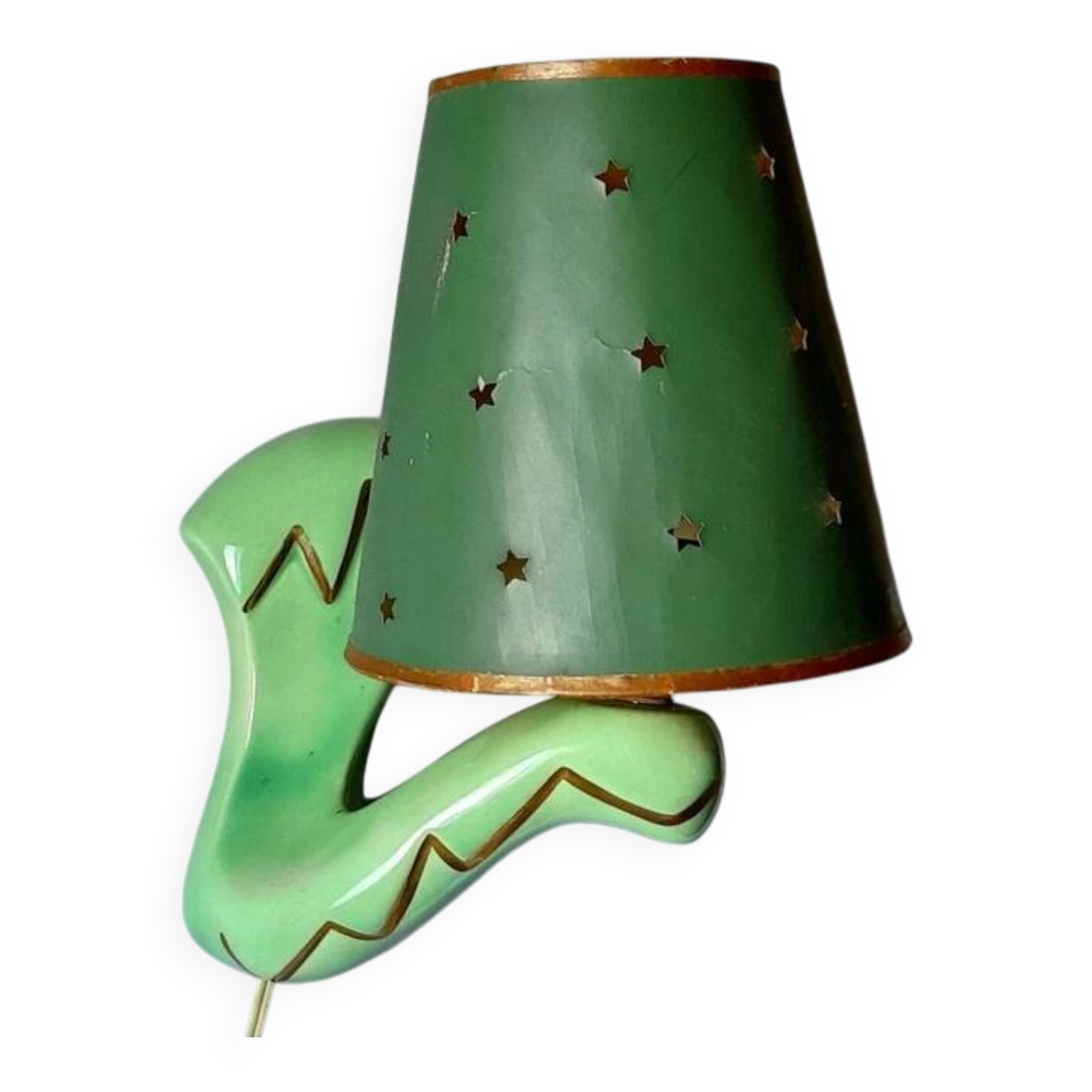 1950s ceramic wall light