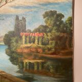 Tableau ancien, paysage, signé, début XX siècle