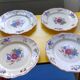 4 Digoin Sarreguemines “Agreste” flower pattern dinner plates