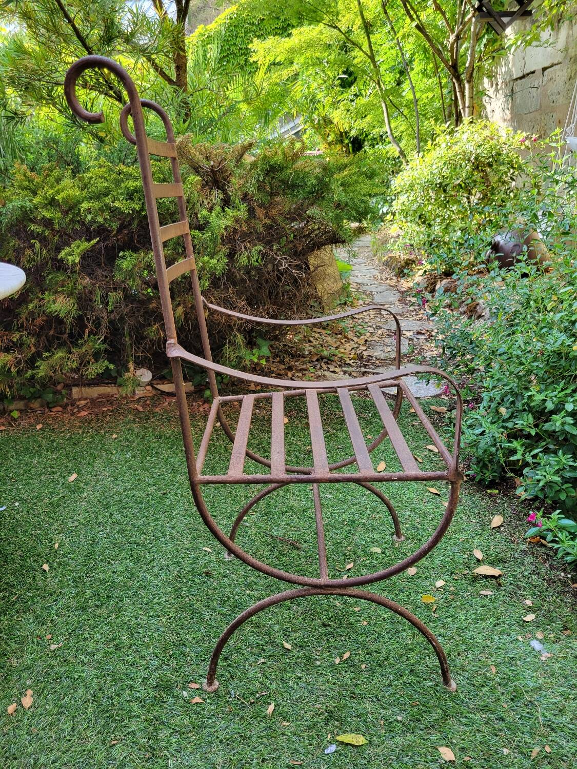 4 fauteuils en fer forgé