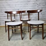 Scandinavian dining chairs, set of 4, 1970's