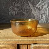 Amber glass salad bowl