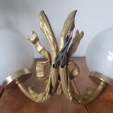 Vintage double opaline wall lamp