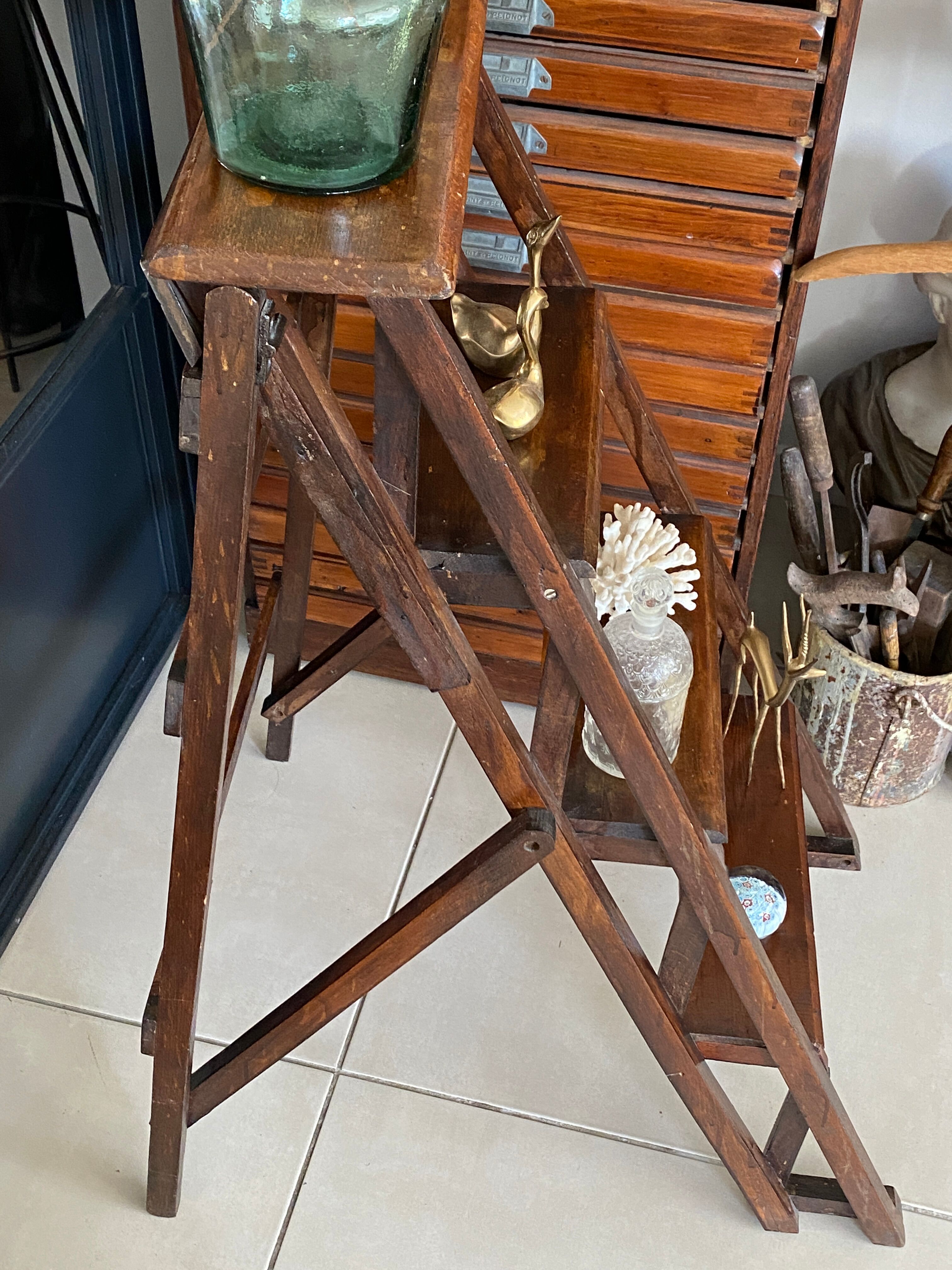 Escabeau bois vintage