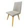Scandinavian chair in grey faux leather and wood, 1960s.