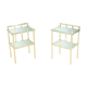 Pair of sofa tables in glass and brass 1960s