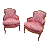 Pair of antique armchairs louis xv style