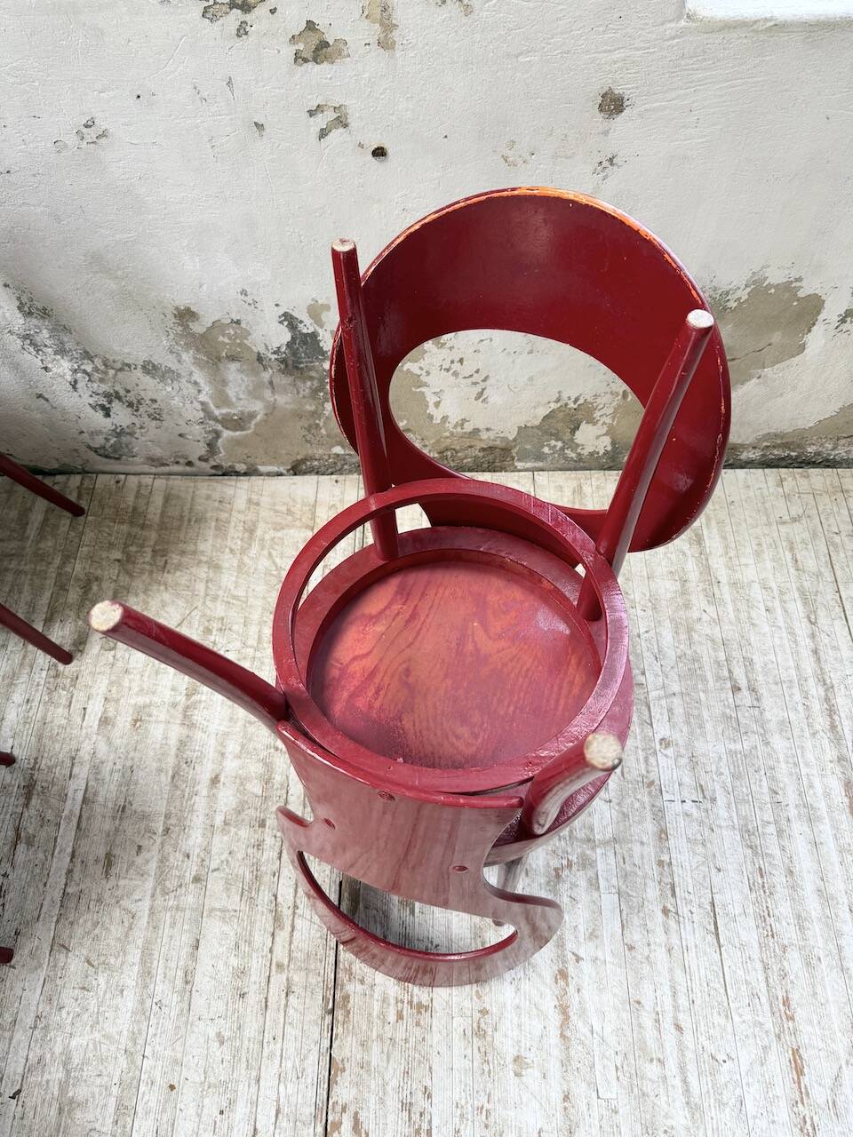 Set of 6 Baumann bistro chairs, Mouette model