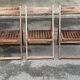 3 chaises scandinaves pliables cannées 1950