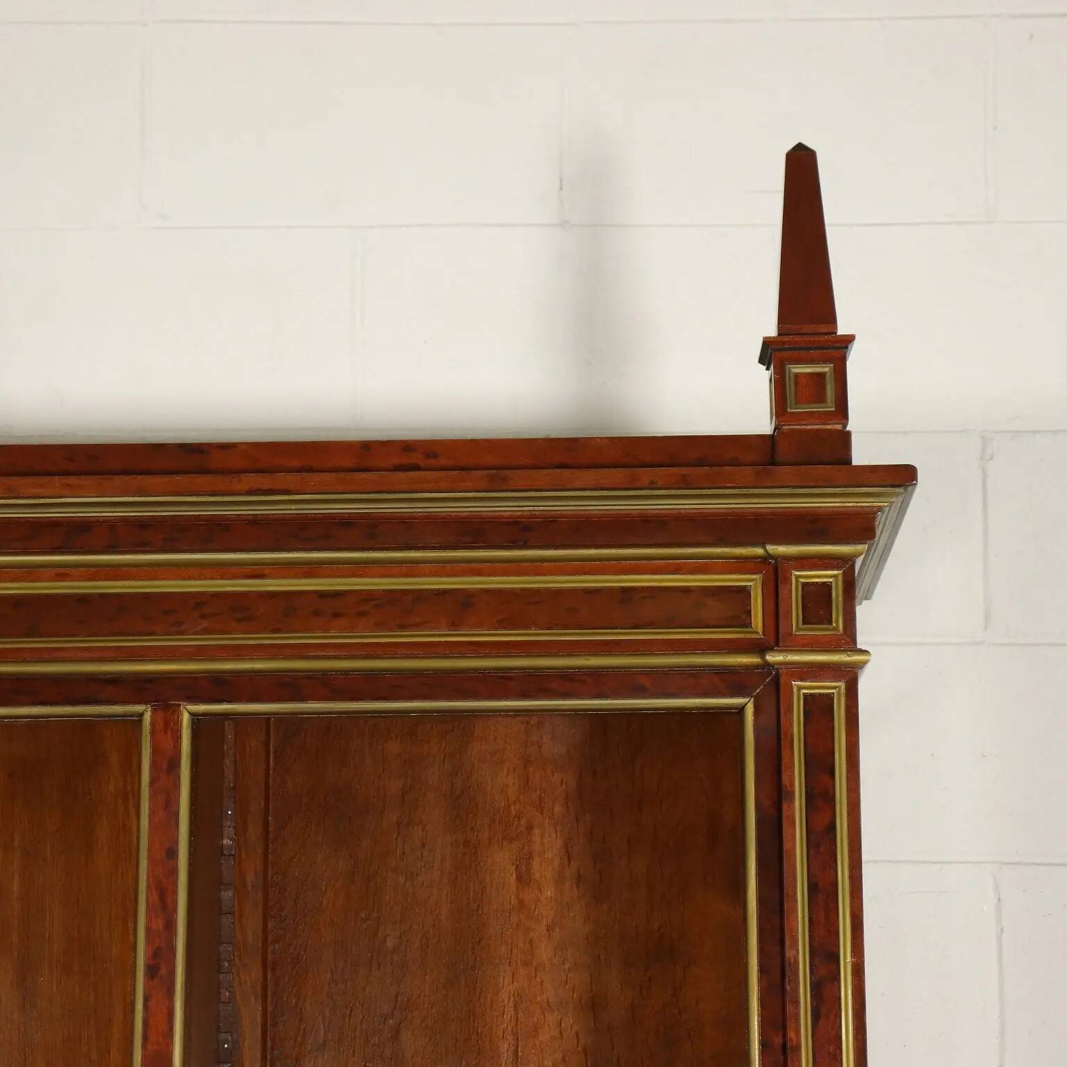 Empire library in mahogany veneer, sessile oak, France, early 19th century.