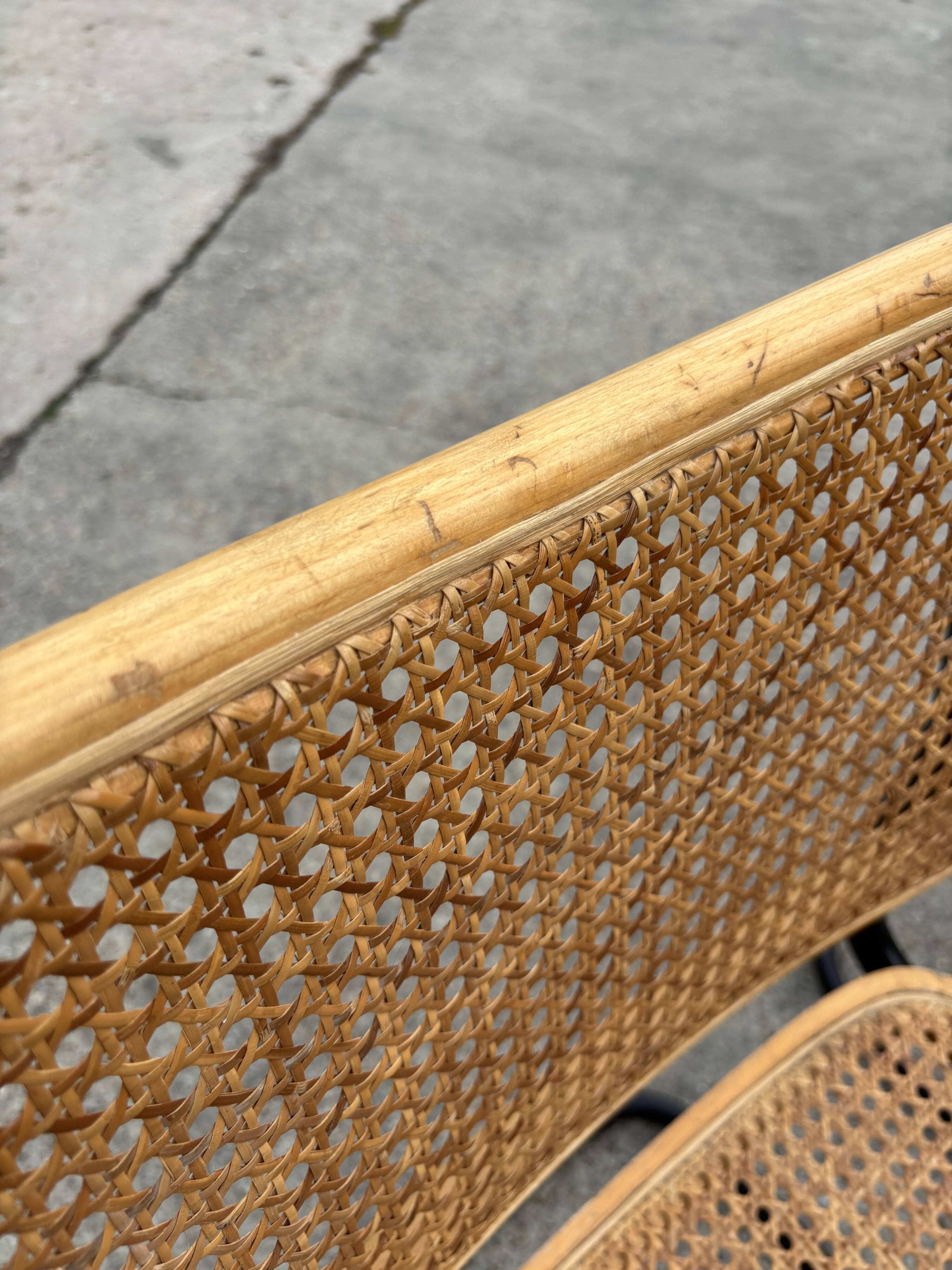 Set of 4 chairs Cesca B32 designed by Marcel Breuer design black frame