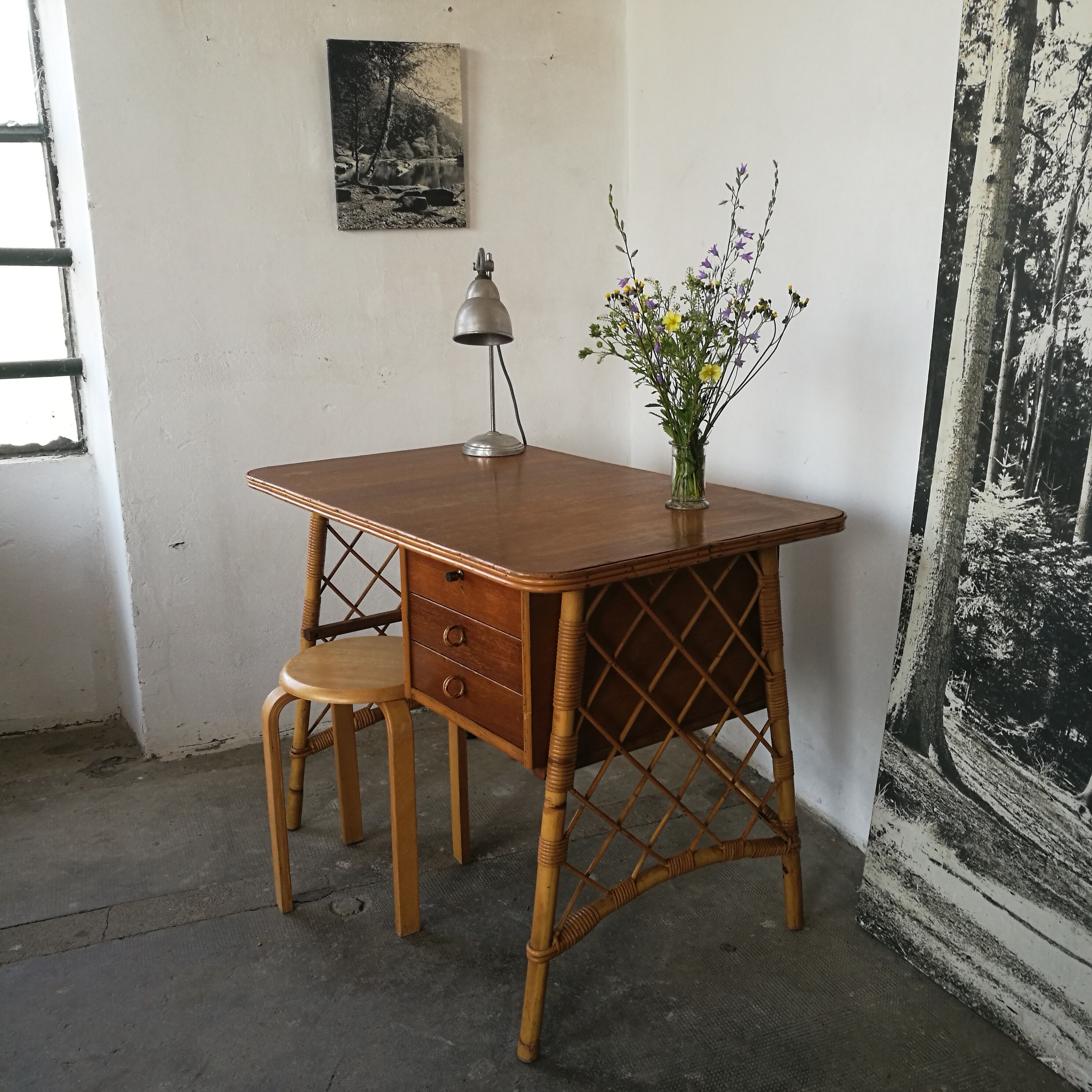 Bureau en rotin