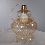 Tulip suspension amber glass, vintage