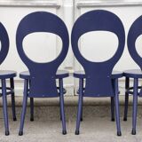 Series of 4 vintage Baumann chairs model Mouette