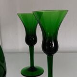Kluk Kluk carafe by Jacob E.Bang - Holmegaard and 5 liqueur glasses