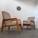 Lot 2 designer reconstruction rest armchairs from the 50s Free-Span / Guariche vintage