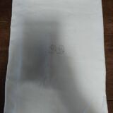 Damask cotton tablecloth monogrammed DD 150 x 220 cm