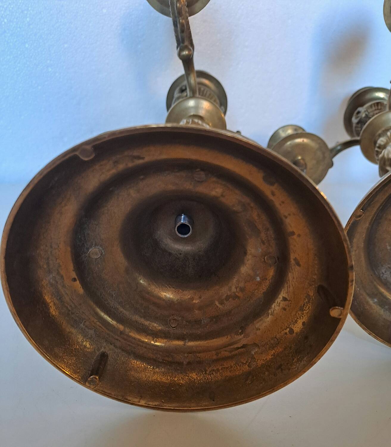 Pair of bronze candlesticks