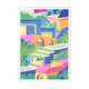 Illustration A4, maisons, en risographie