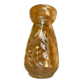 Molded glass bulb vase