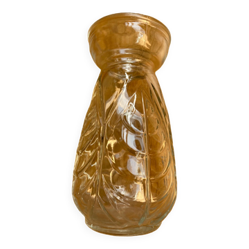 Vase bulbe verre moulé