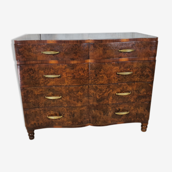 Art Deco chest of drawers with brass handles