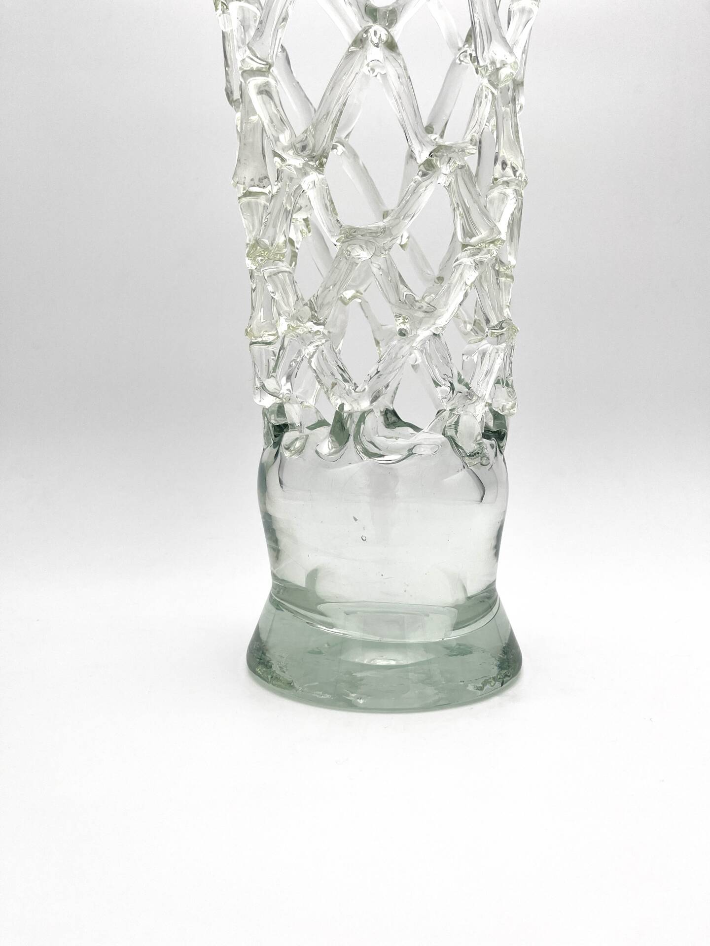 Vase Cage XXL - Murano Crystal Sculptural - 40cm - 1960-70