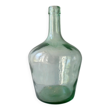 Damme-Jeanne in green glass, Masip, vintage
