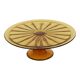 Amber Art Deco Cake Platter / Pastry Dish – Depression Glass