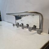 Antique aluminum coat rack with 5 hooks