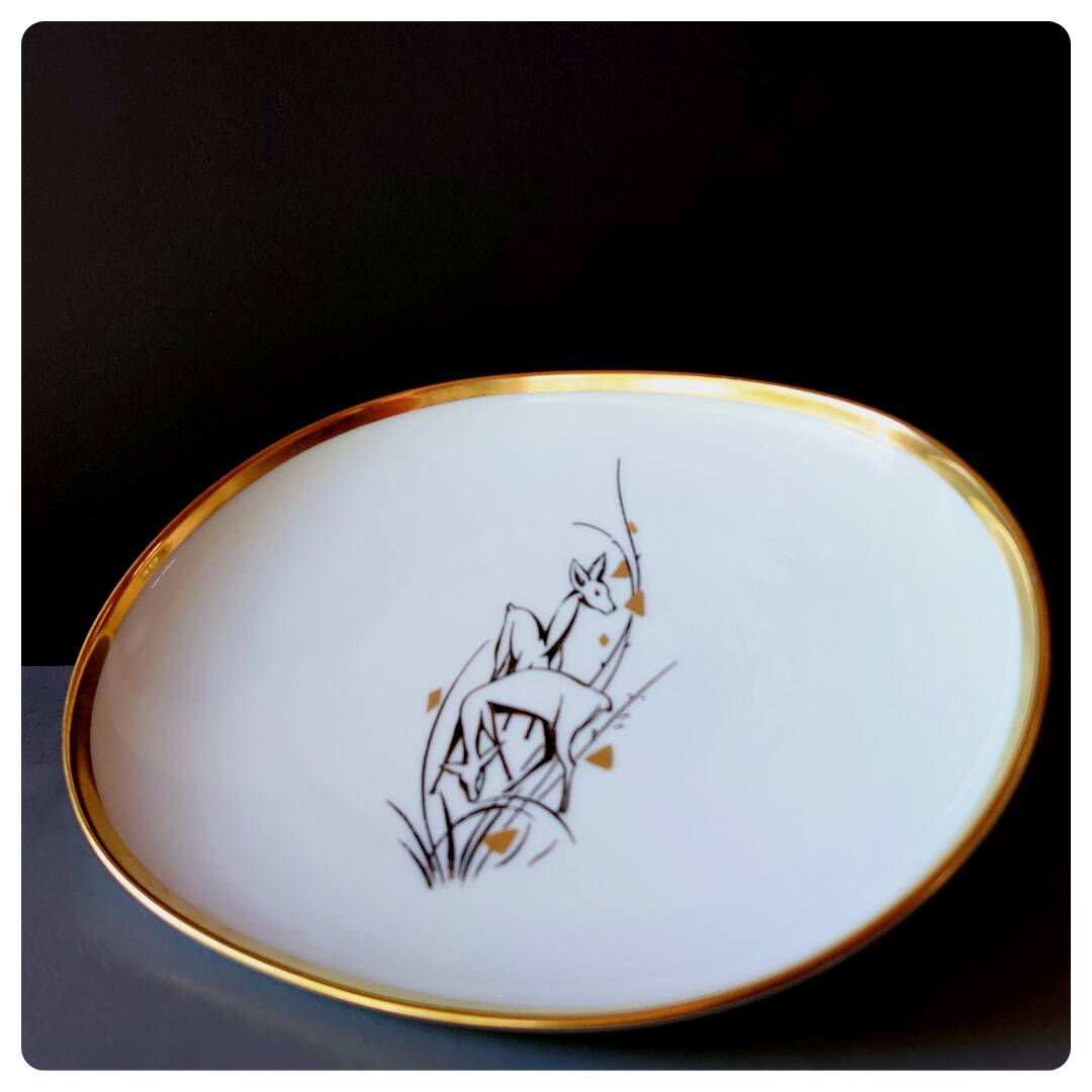 Service vintage Porzellanmalerei Leni Parbus Oberkotzau