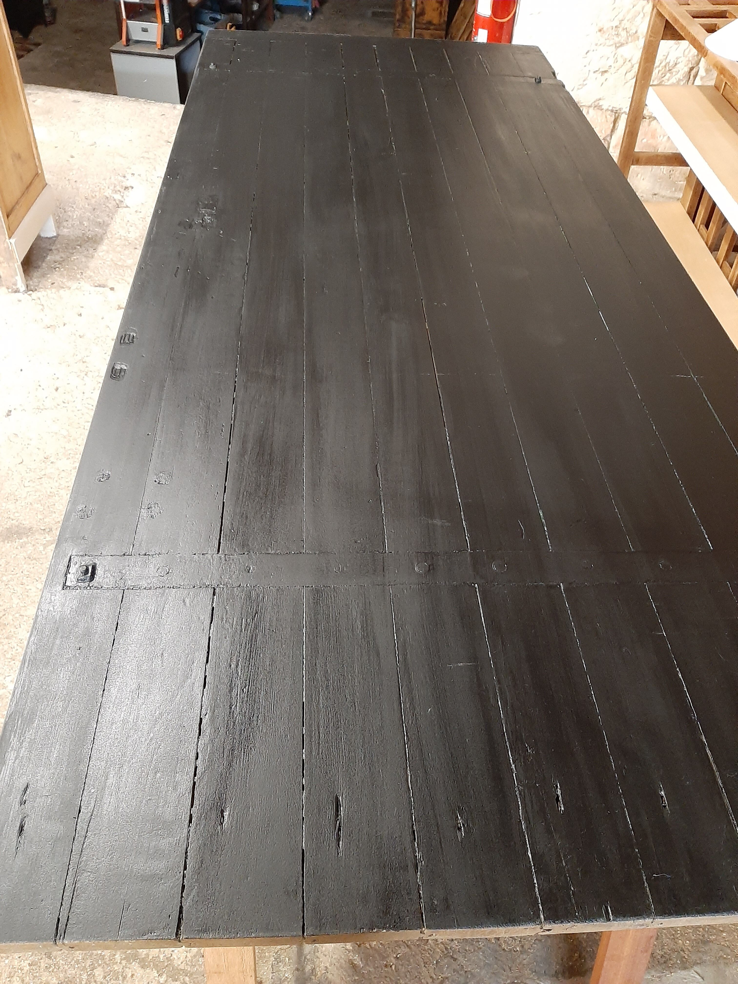 Farm table on trestles