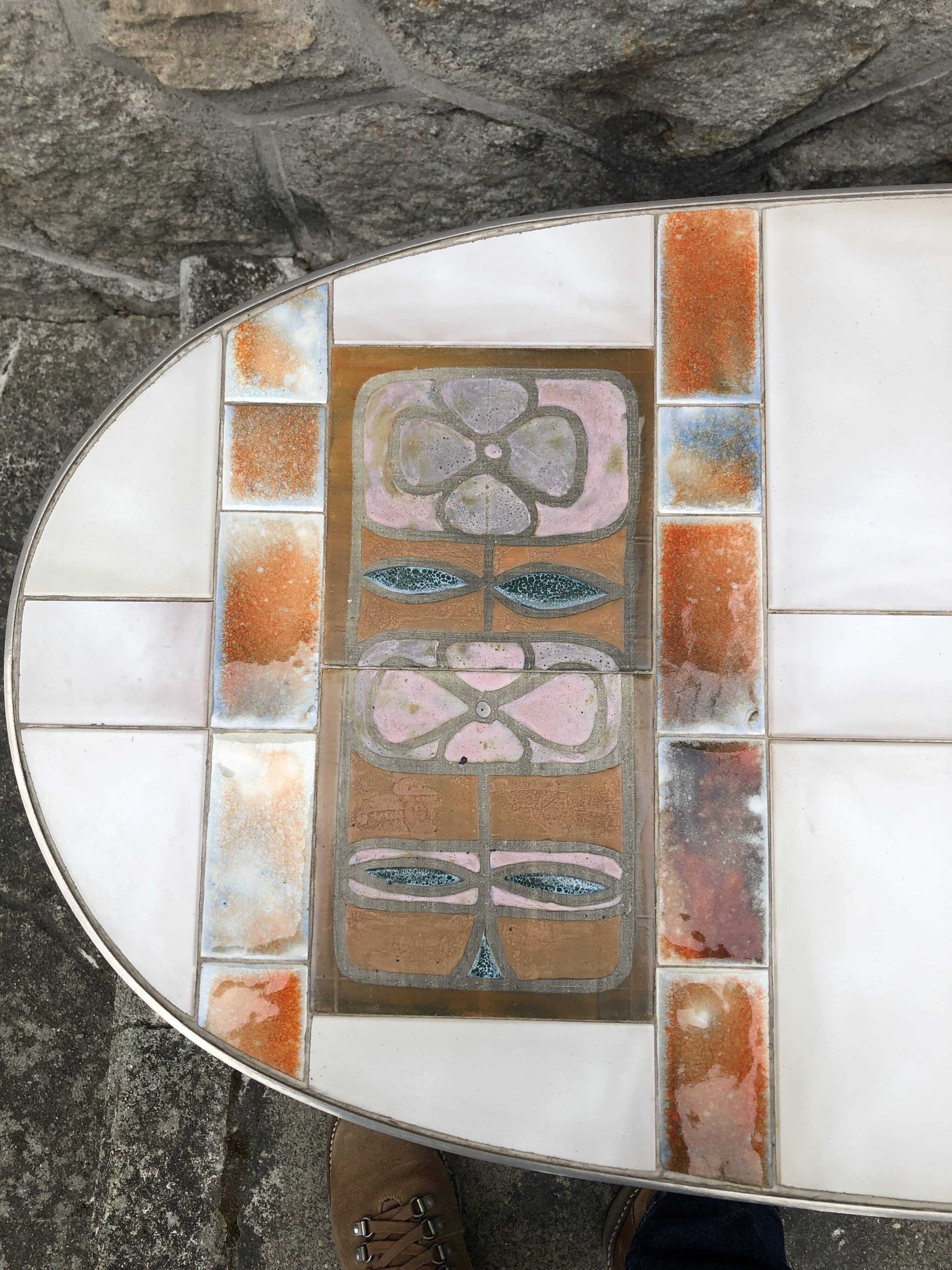 Ceramic coffee table by Jean Gregorieff