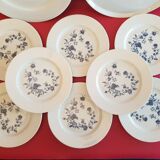 Frelon porcelain dessert set 8 plates + 2 trays