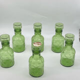Vintage 1970 carafes / bottles / jugs, bubbled / textured glass