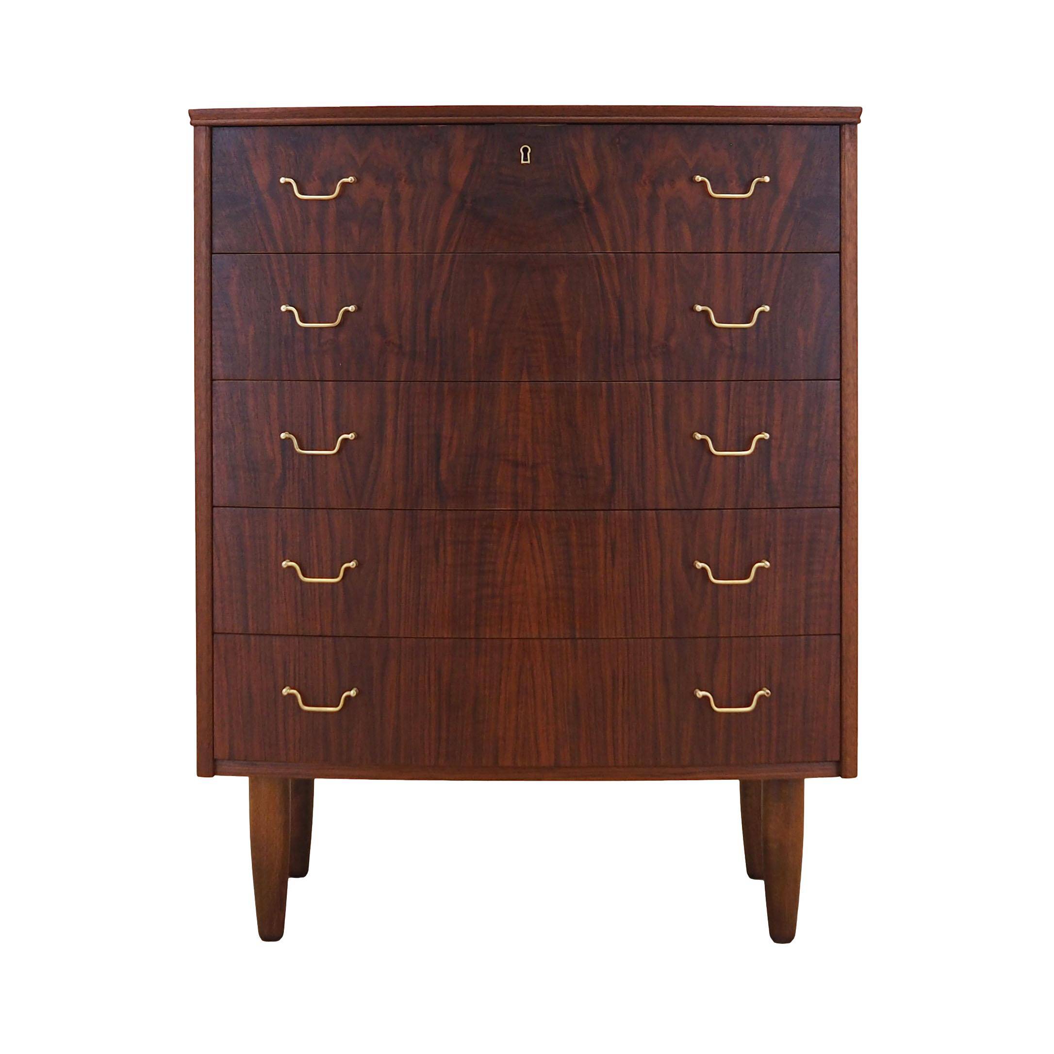 Walnut chest of drawers, Danish design, 1970s, production: Denmark
