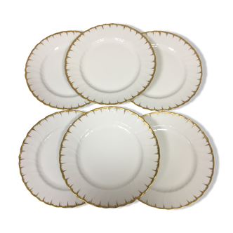 6 flat plates bernardaud limoges model neuilly