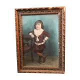 Pastel portrait of an early 20th century child