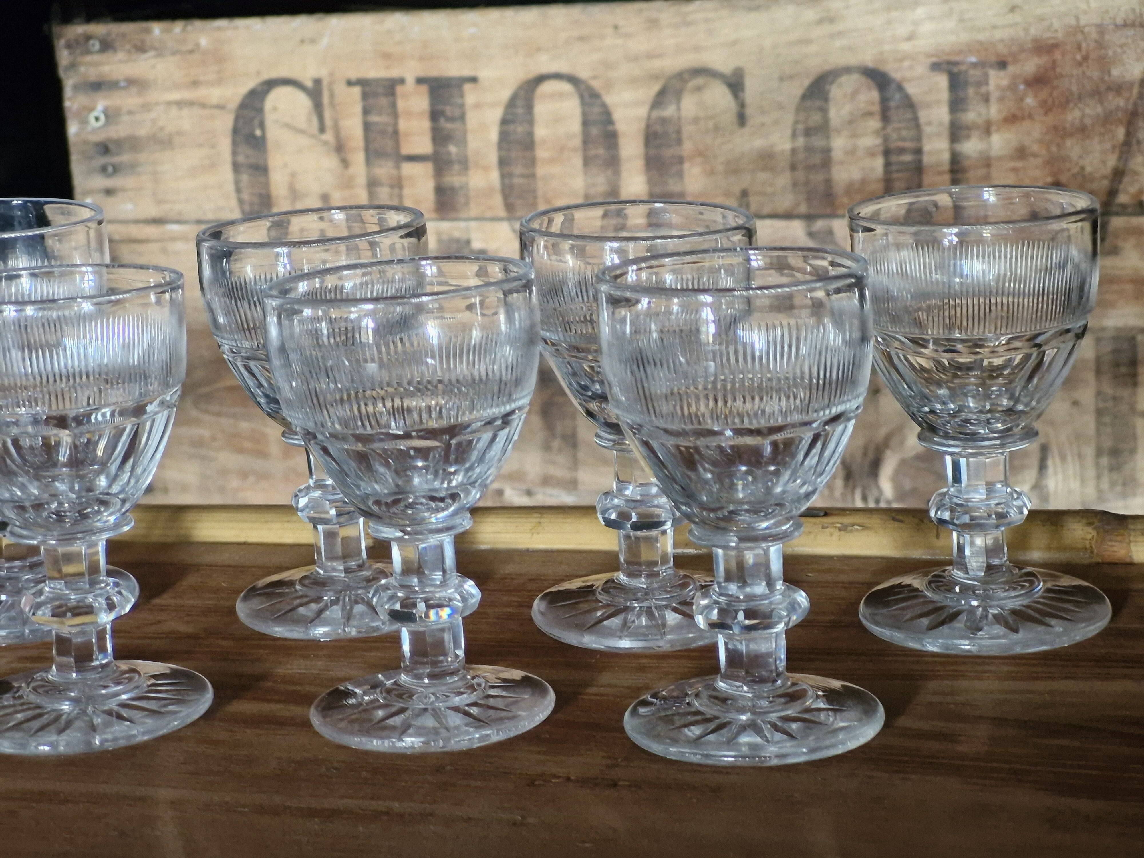 7 Verres à Vin Blanc/Porto Baccarat 1841