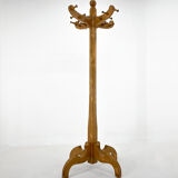 Vintage all-wood coat stand, Czechoslovakia, 1950's