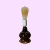 60s Danish Ceramic Desk / Table Lamp Brown Color | Danish Design Ceramic Lighting