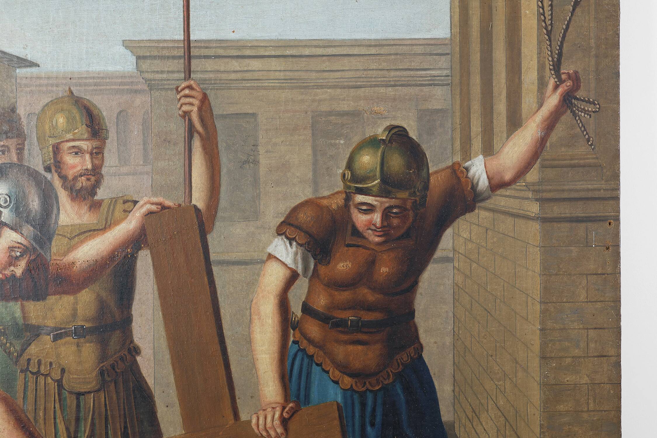 Flemish Religious Painting of the Passion of Christ, Belgium ca. 1900